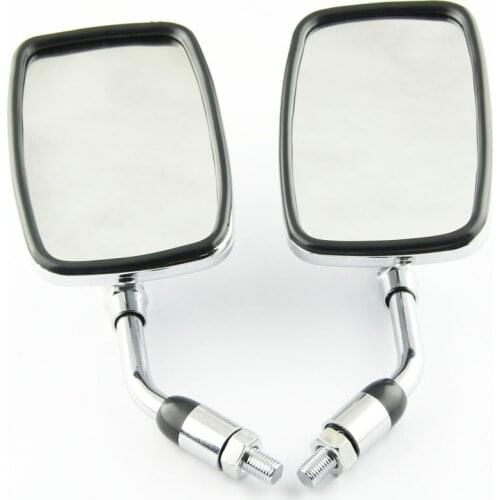 2pcs 10mm silver motorcycle rearview mirror for Honda NV400 NV600 NV750 VT400 VT500 VT600 VT700 Shadow 400 500 600 700