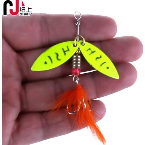 1PCS Fishing Lure Spinner Bait 4.5g 6cm Spoon Lures Metal Bass Hard Bait With Feather Treble Hooks Wobblers Pike Tackle