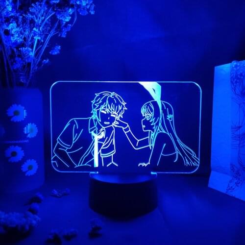 3D Anime Waifu Mai Sakurajima LED Night Light Bedroom Decoration Upward Lighting Manga Art Bunny Girl Otaku Fandom Gift Lamp