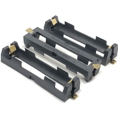 400pcs/lot MasterFire 1 x 18650 smd smt battery holder Storage Box case With Bronze Pins 2 slot 1*18650 Batteries Shell