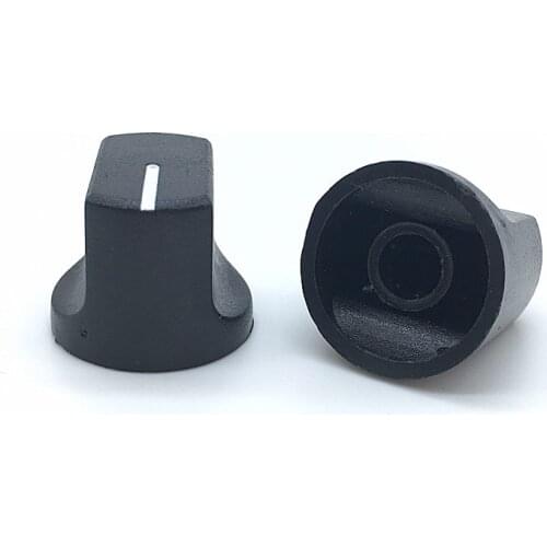 5pcs/lot Potentiometer Encoder Band Switch Cap Plastic Knob 19 x 16mm Plum Shaft Type Black