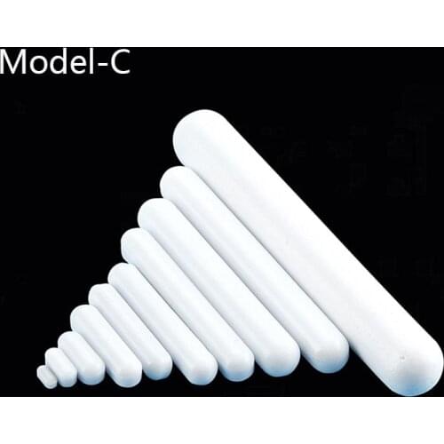 5PCS Model-C PTFE Magnetic Stir Bar Corrosion Resistant Research Laboratory Spinbar Magnetic Plain Stirrer