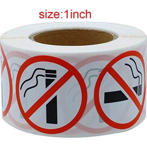 50-500pcs Danger Sticker art paper Funny No Smoking Warning Decal wholesale Superior quality