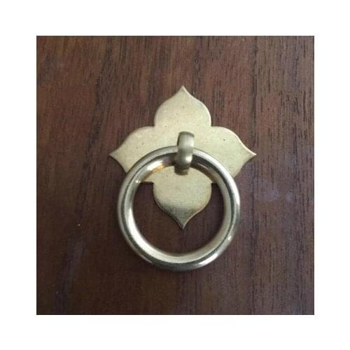 Hardware accessories bronze ring cabinet copper bronze small handle Chinese antique copper furniture drawer accessories