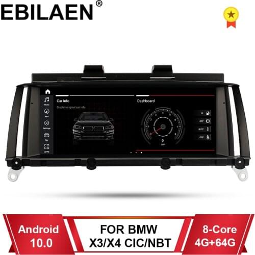 Android 10.0 Car Multimedia Player for BMW X3 F25 X4 F26 CIC NBT Autoradio Navigation 8.8' Screen Headunit GPS 4G Stereo IPS