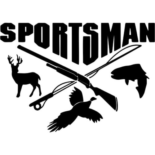 CS-10468# Not Only Sportsman Hunter-Fisherman Vinyl Decal Car Sticker Waterproof Auto Decors
