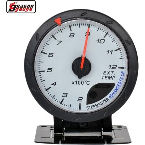 Dragon 60mm Stepper Motor Auto Ext Temp Meter Exhaust Gas Temperature Car Gauge With White And Red Backlight Free Shipping