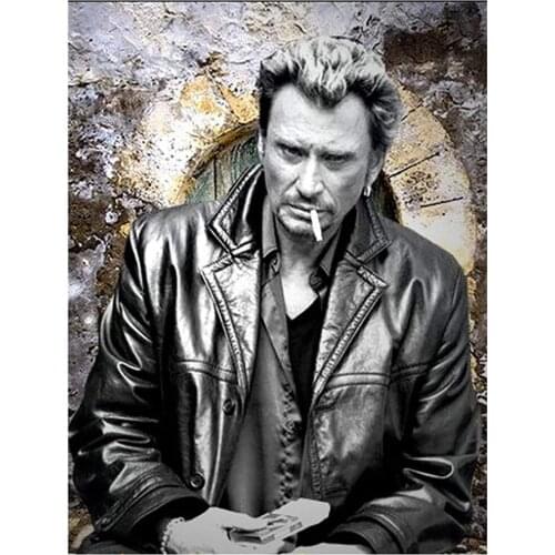 Johnny Hallyday DIY 11CT Cross Stitch Embroidery Kits Needlework Craft Set Cotton Thread Printed Canvas Home Dropshipping
