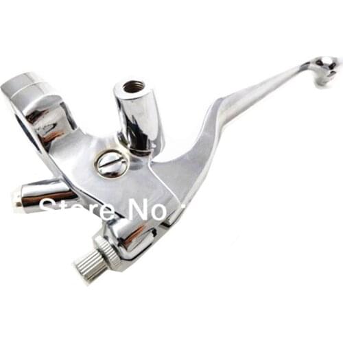 Motorcycle 1" 25mm Chrome LEFT Handlebar Hand Controls Brake Clutch Skull Lever For Yamaha Honda Suzuki Kawasaki ZX