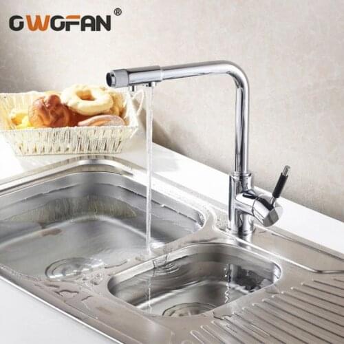 Classic Kitchen Faucets Deck Mounted Sink Taps Single Handle with Water Purification Features Rotatable Mixer Water Tap N22-004