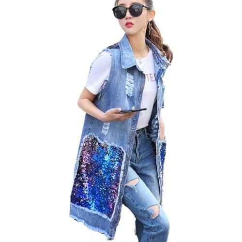 Женские джинсовые жилеты LanLoJer China At AliExpress