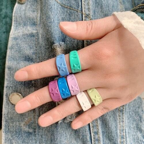 Best Lady Trendy Star Rings for Women Girlfriend Gifts Jewelry Korean Luxury Engagement Rings Holiday Dress Accessories Jewelry