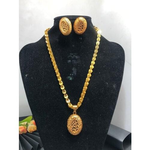 Dubai India Jewelry Set Earrings/Necklaces/Jewelry Sets For Women Gold Color African/ Wedding Jewellery set Gifts Band Gift box