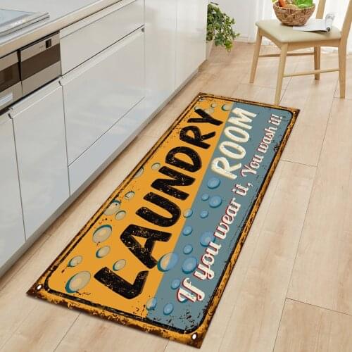 Laundry Room Floor Mat Carpet Boho Door Entrance Kitchen Mat Kitchen Rug For Living Room Anti-Slip Kitchen Rug Hallway Carpet