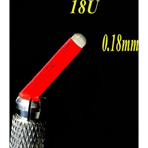 New Arrival Lamina Tebori U 18 Microblading Pin 0.18mm Tattoo Needles Permanent Makeup Eyebrow 3D Embroidery Blade Manual Pen