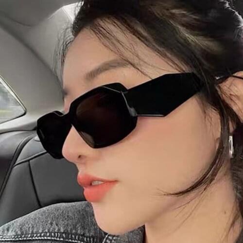 New style square corner trimming Sunglasses Womens oval frame 2021 European and American retro classic irregular Sunglasses men