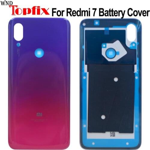 NEW Original For Xiaomi Redmi 7 Battery Cover Back Glass Panel Rear Door Housing Case For Redmi 7 Back Cover Door With Adhesive