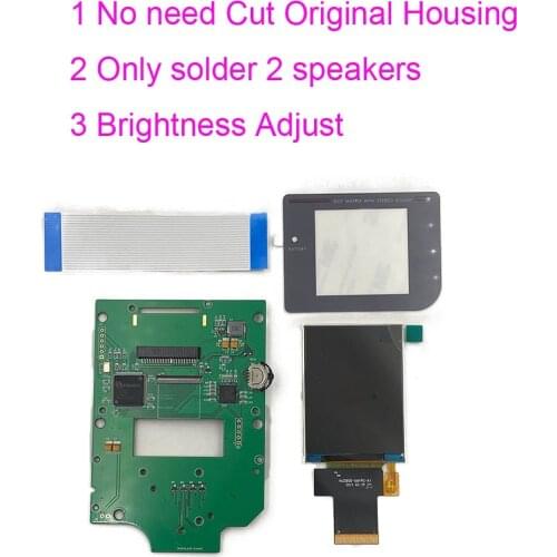New Verison Backlight Backlit LCD Kit For GameBoy DMG 001 GB DMG Console Highlit Screen