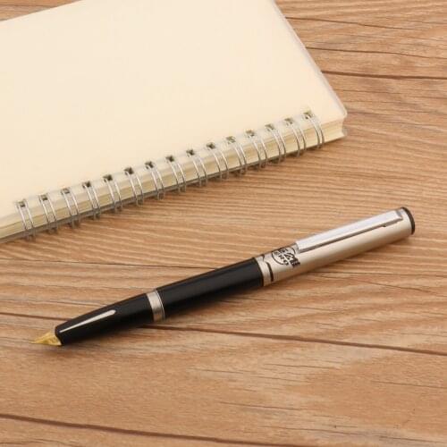 HERO 240 Fountain Pen Black Retro Aircraft Duckbill Nib Business Office School Supplies Golden Ink Pens