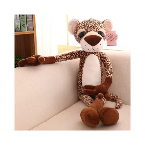 New arrival large 80cm cartoon leopard plush toy soft doll throw pillow birthday gift b0107