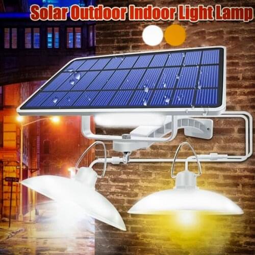 Remote Control Solar Pendant Lights Outdoor Indoor LED Waterproof Wall Security Lamp for Garden Garage Porch Front Door Patio