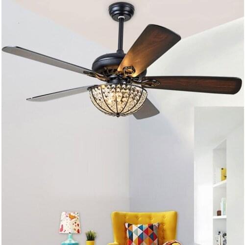 50 inch Wood Ceiling light with remote control Fans Led Lights 5 Blades for Living Bedroom Dinning Room 3 Speed ventilator lamp