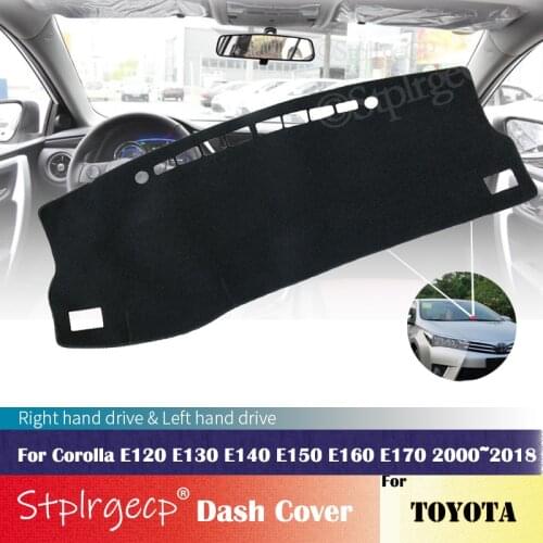 For Toyota Corolla E120 130 140 150 160 E170 2000~2018 Anti-Slip Dashboard Cover Protective Pad Car Accessories Sunshade Carpet