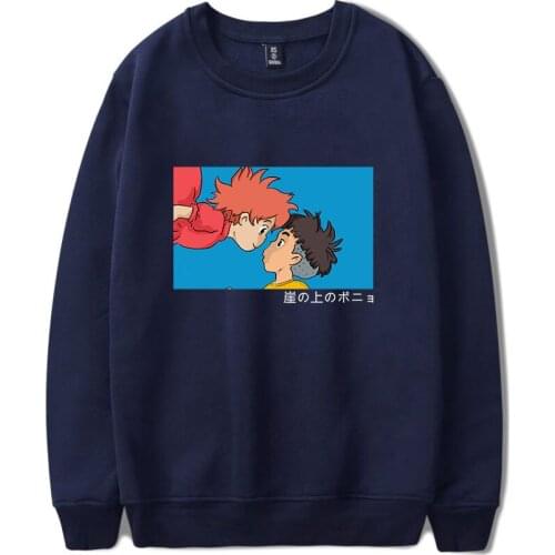 Ponyo On The Cliff Pullovers Men Women Cute Sweatshirt Harajuku Casual Boys Girls Sweatshirt Fall/Winter Warm Fashion Pullovers