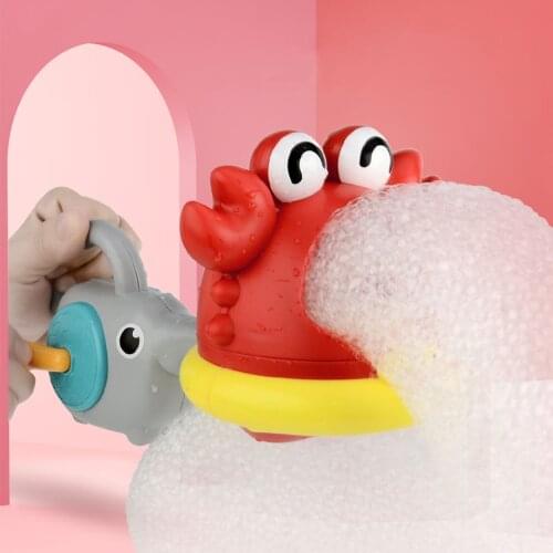 Bubble Machine Crabs Shark Baby Bath Toys Kids Bath Toy Bathtub Soap Manual Bubble Maker Baby Bathroom Toy for Children Gifts