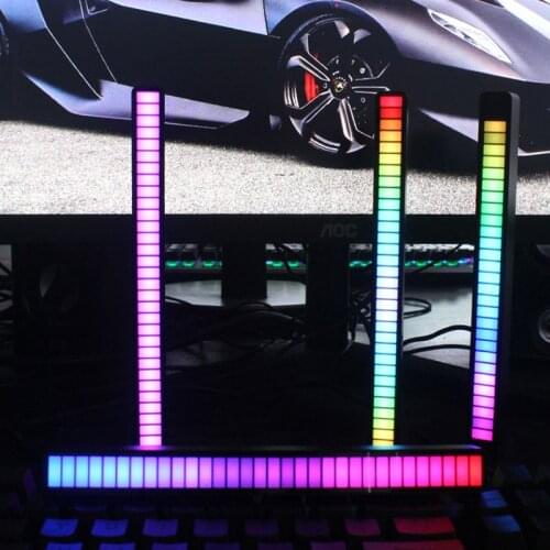 RGB Voice-activated Pickup Rhythm Light Colorful USB LED Music Rhythm Light Adjustable Car Atmosphere for Decoration