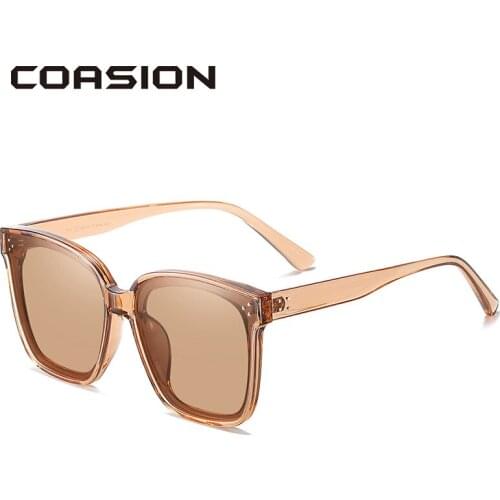 COASION Brand Design Oversized Polarized Sunglasses Women Men Ladies Anti-Glare Lens Square Sun Glasses Shades for Men CA1550