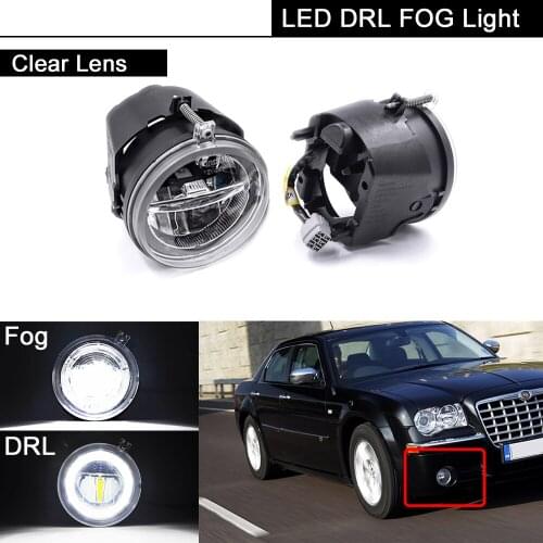 LED DRL Daytime Running Light Driving Fog Lamp For Dodge Dakota Durango Chrysler 300 Aspen Jeep Commander Grand Cherokee Raider