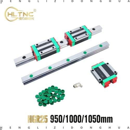 HGR type square linear guide rail HGR25 950mm 1000mm 1050mm linear guideway slide block HGH25CA HGW25CC for cnc