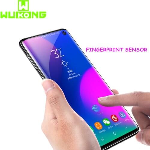 UV Full Glue Screen Protector For Samsung S10 Plus S10e Tempered Glass Full Cover UV Light Liquid Fingerprint Sensor