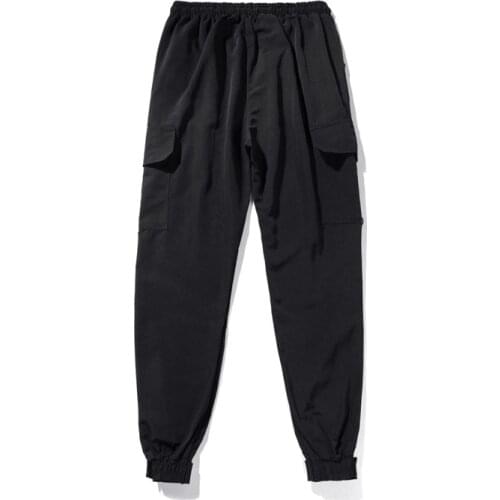 Spring Womens Cargo Pants with Pockets 2021 FUR Sports Loose Pants Harajuku BF Hip Hop Cargo Pants Elastics Trousers