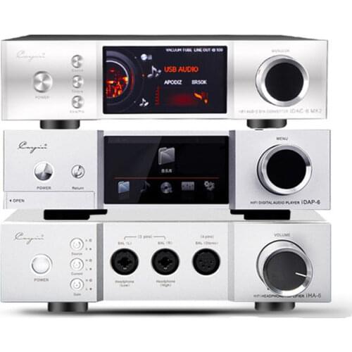 Cayin iDAP-6/iDAC-6 MKII/iHA-6 Vacuum tube DAC & Headphone amplifier 6.35mm, 3 pins XLR, 4 pins XLR headphone Desktop player