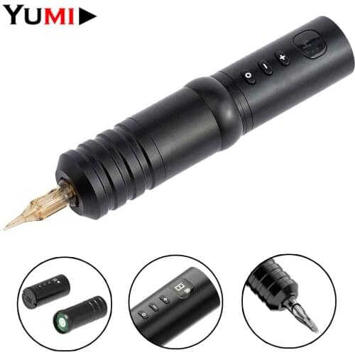1 Set Wireless Tattoo Pen Machine Rotary Rocket Motor Device Rechargeable With Battery Aluminum Alloy Tatu Gun Tool Set