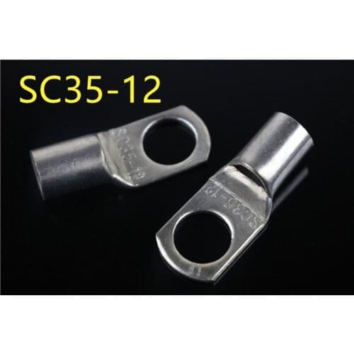 1pcs SC35-12 Tin Plated Copper Cable lugs Terminal Connector Copper cable terminal Snapshot