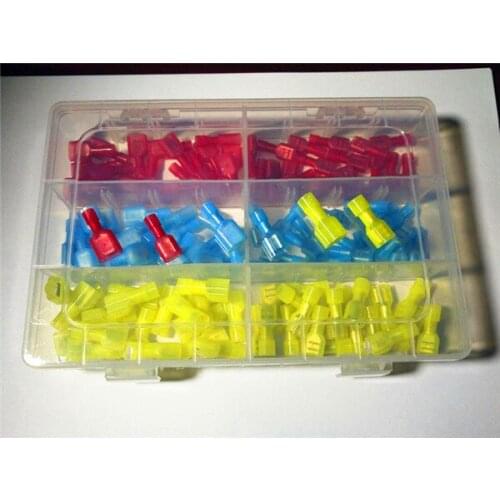 120pcs=60sets Male & female Fully Insulated Blade Push-On Terminal Crimp Assorted Kit