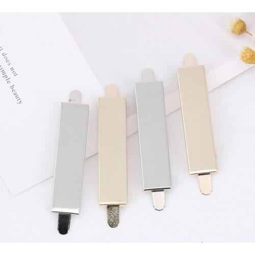 10 Pieces Alloy Strips With Blank Trademarks Clothing Luggage Hardware Zinc Alloy Polished And Electroplated Racks Metal Labels