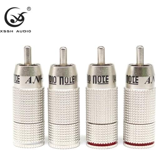 4pcs 8pcs XSSH Audio Connector Jack Hi-End HIFI Rhodium Plated Brass Copper Male RCA plug