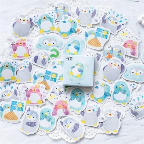 45 pcs/pack Arctic cute penguin Label Stickers Decorative Stationery Stickers Scrapbooking DIY Diary Album Stick Label