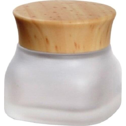 50G Square Empty Packaging Glass Scrube Cream Jar Cosmetic 10pcs/lot