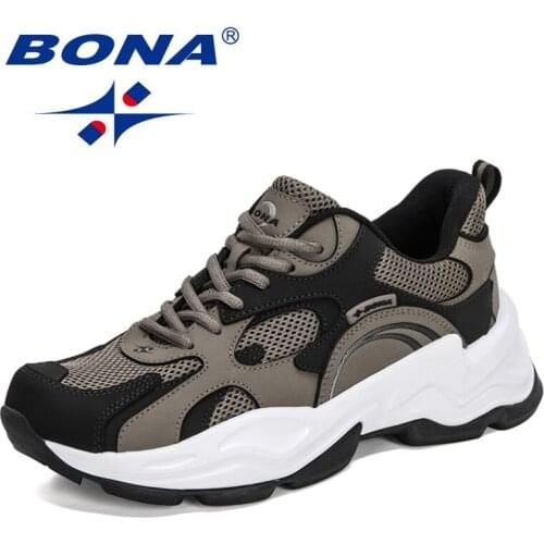 BONA 2021 New Designers Luxury Brand Casual Mens Shoes Breathable Men Walking Shoes Man Popular Sneakers Mansculino Trendy Shoes
