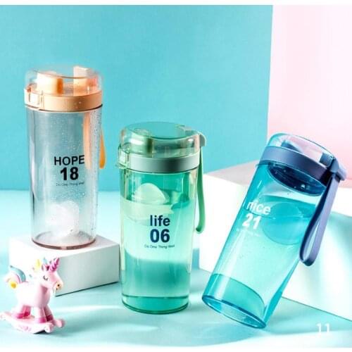 BPA Free Outdoor Shaker Water Bottles 400ml Plastic sports bottle with Stirring Ball Fitness leak-proof Drinkware Cup