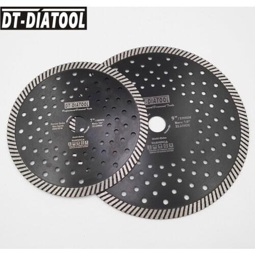 2pcs/pk Diamond Narrow Turbo Multi Hole cutting Disc Circular Saw Blade for Granite Marble Dia 180mm+230mm Diamond Cutting Wheel