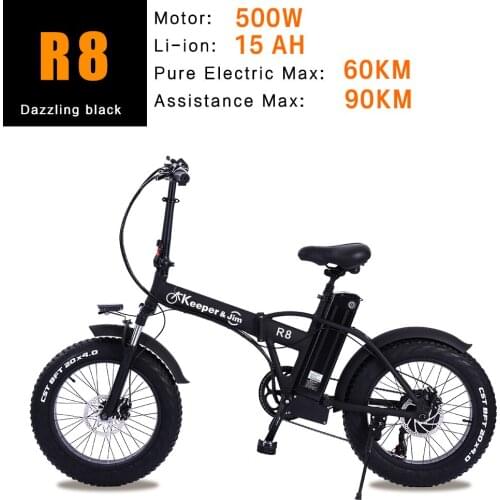 Electric bike 500w 90km 4.0 fat tire beach cruiser foldable 48v ebike lithium battery Electric mountain bike