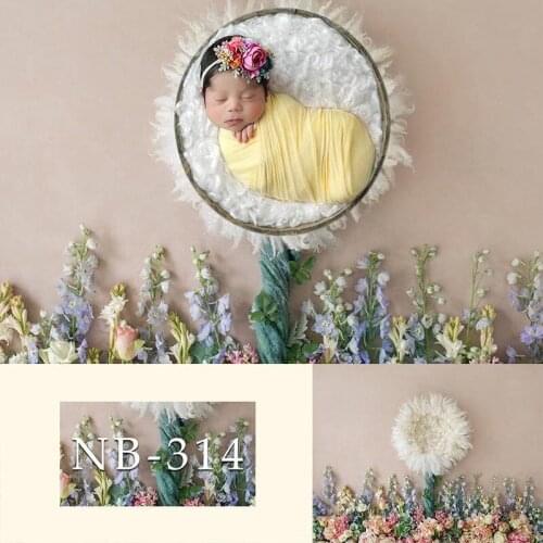 Photography backdrop Flower newborn baby shower banner background for photo booth studio photocall fondo vinyl floor cloth prop