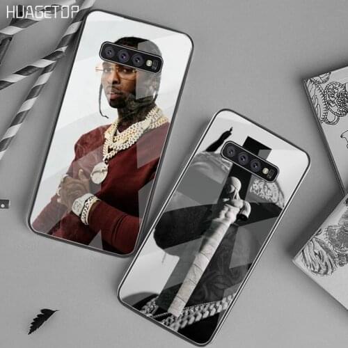 HUAGETOP Rapper Pop Smoke Soft Phone Case Cover Tempered Glass For Samsung S20 Plus S7 S8 S9 S10 Plus Note 8 9 10 Plus