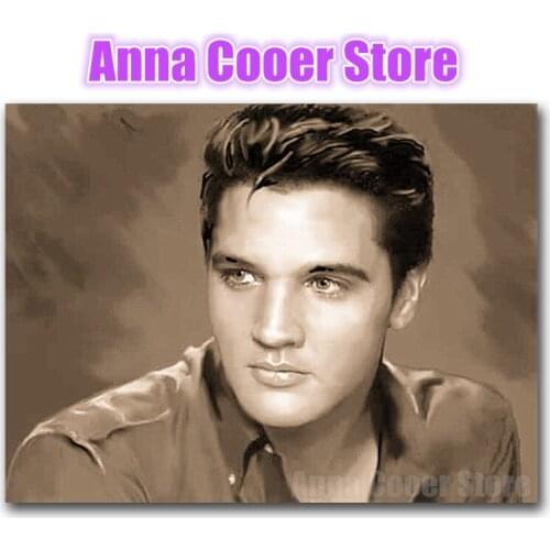 Full Square / Round Drill 5D DIY Diamond Painting "Singer Elvis" 3D Embroidery Cross Stitch Arts Mosaic Rhinestone Home Decor